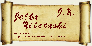 Jelka Miletaški vizit kartica